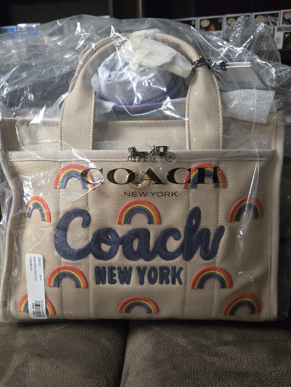 Brand New Coach Rainbow Cargo Tote